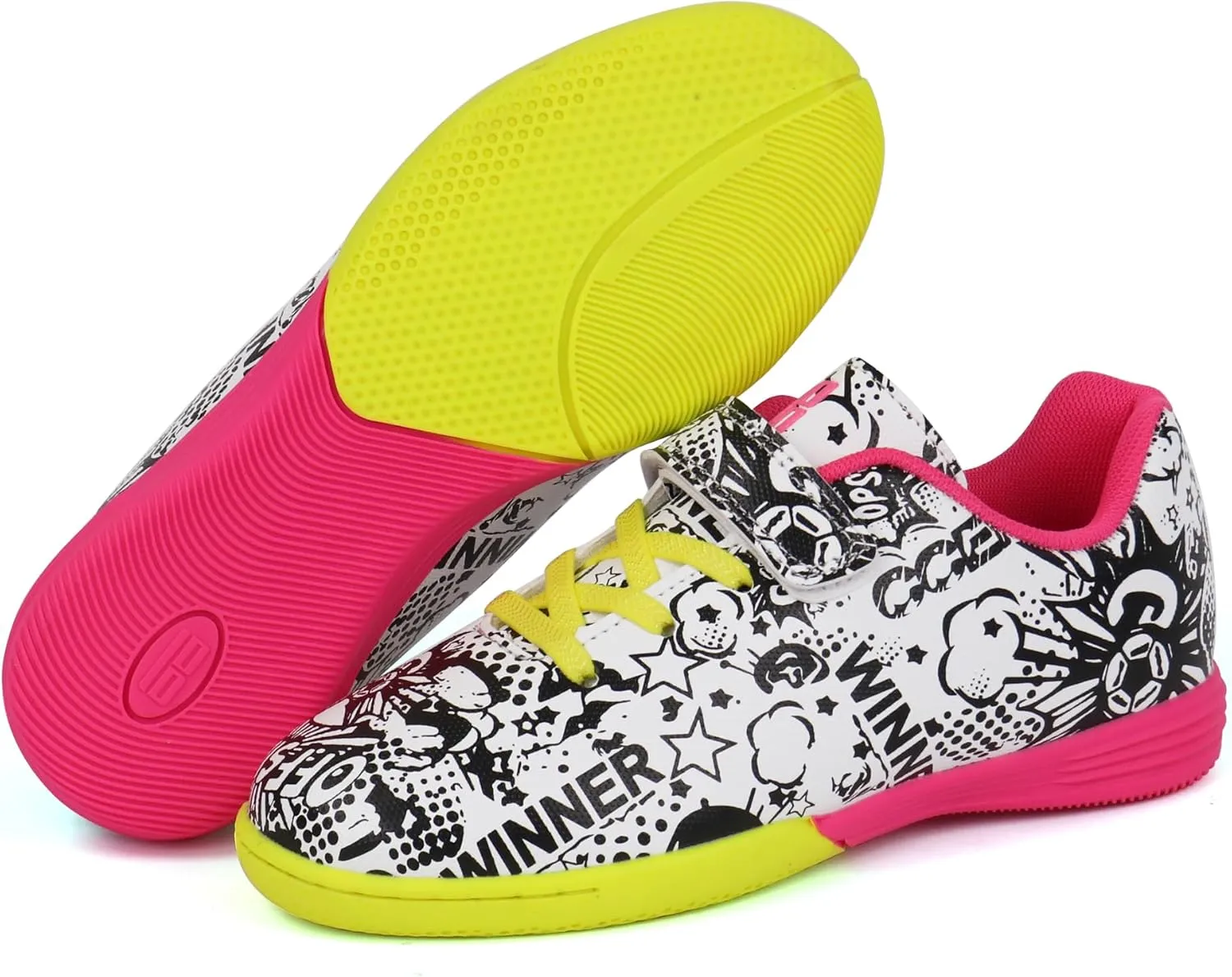 brooman Kids Indoor Soccer Shoes Boys Girls Futsal Soccer Shoes