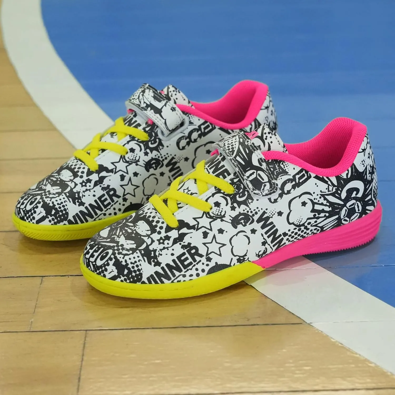 brooman Kids Indoor Soccer Shoes Boys Girls Futsal Soccer Shoes