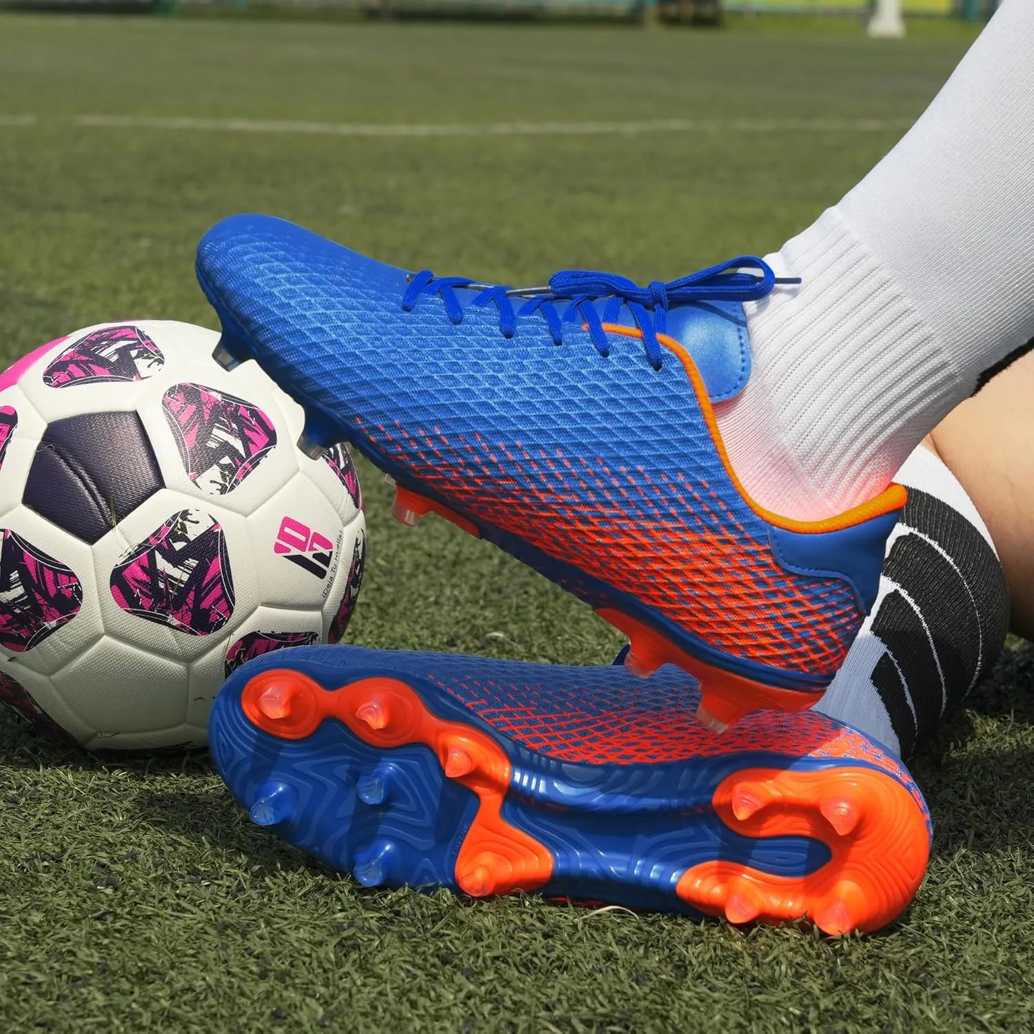 brooman Men Firm Ground Soccer Cleats Soccer Shoes