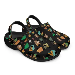 Camping Black Unisex Rubber Shoes up to size 12