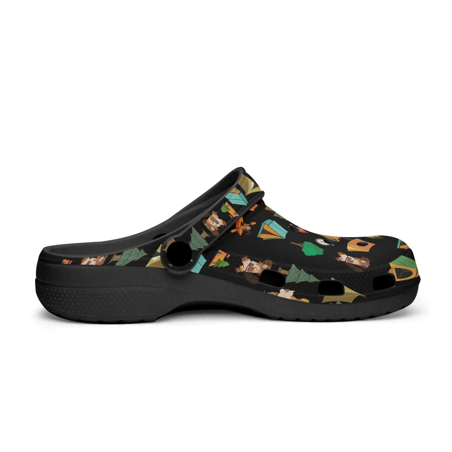 Camping Black Unisex Rubber Shoes up to size 12