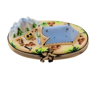 Camping Tent Limoges Porcelain Box