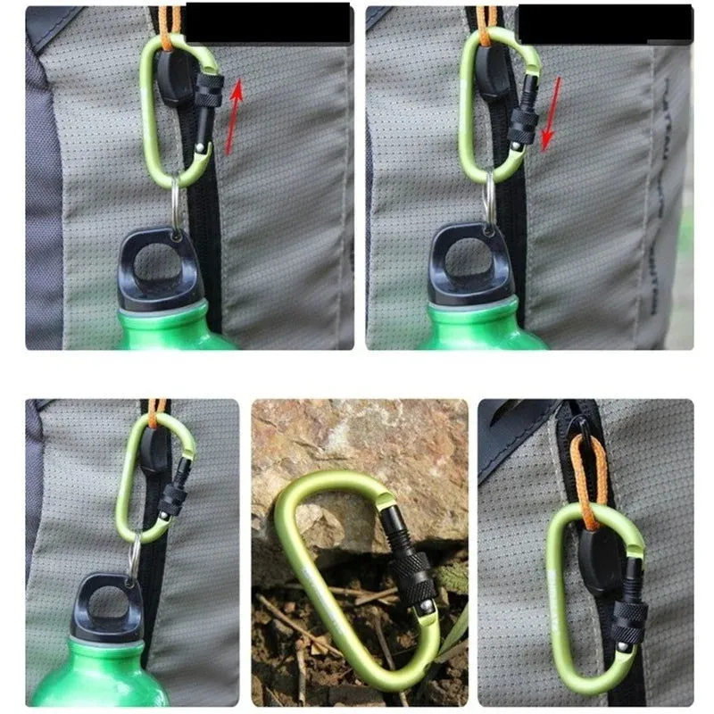 Carabiner Travel Kit Camping Equipment Alloy Aluminum Survival Gear Camp Mountaineering Hook Outdoor Carabiner GYH