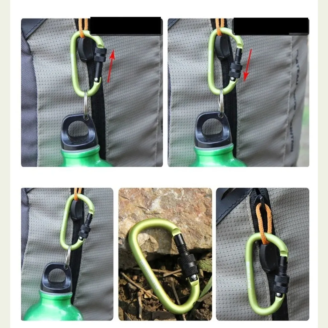 Carabiner Travel Kit Camping Equipment Alloy Aluminum Survival Gear Camp Mountaineering Hook Outdoor Carabiner GYH