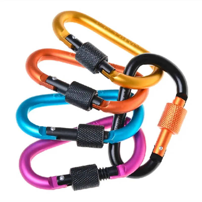 Carabiner Travel Kit Camping Equipment Alloy Aluminum Survival Gear Camp Mountaineering Hook Outdoor Carabiner GYH