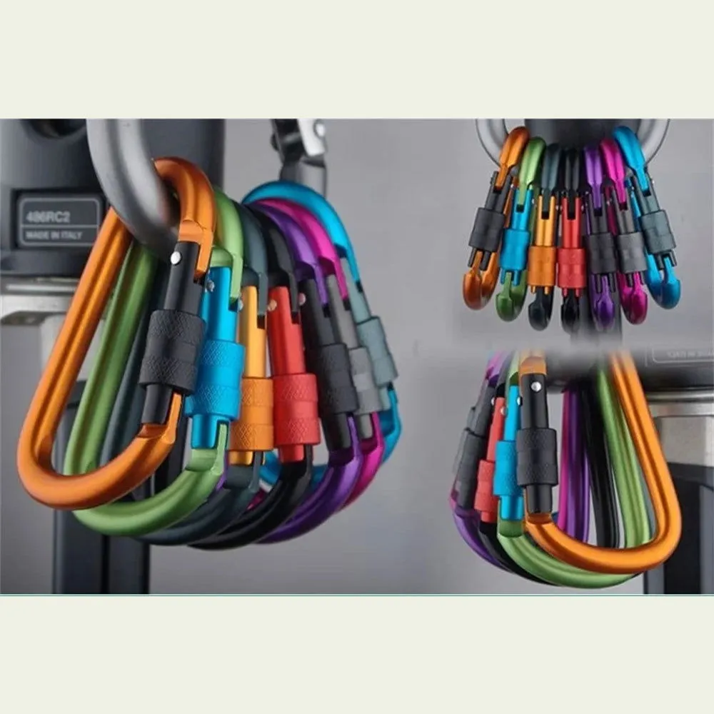 Carabiner Travel Kit Camping Equipment Alloy Aluminum Survival Gear Camp Mountaineering Hook Outdoor Carabiner GYH