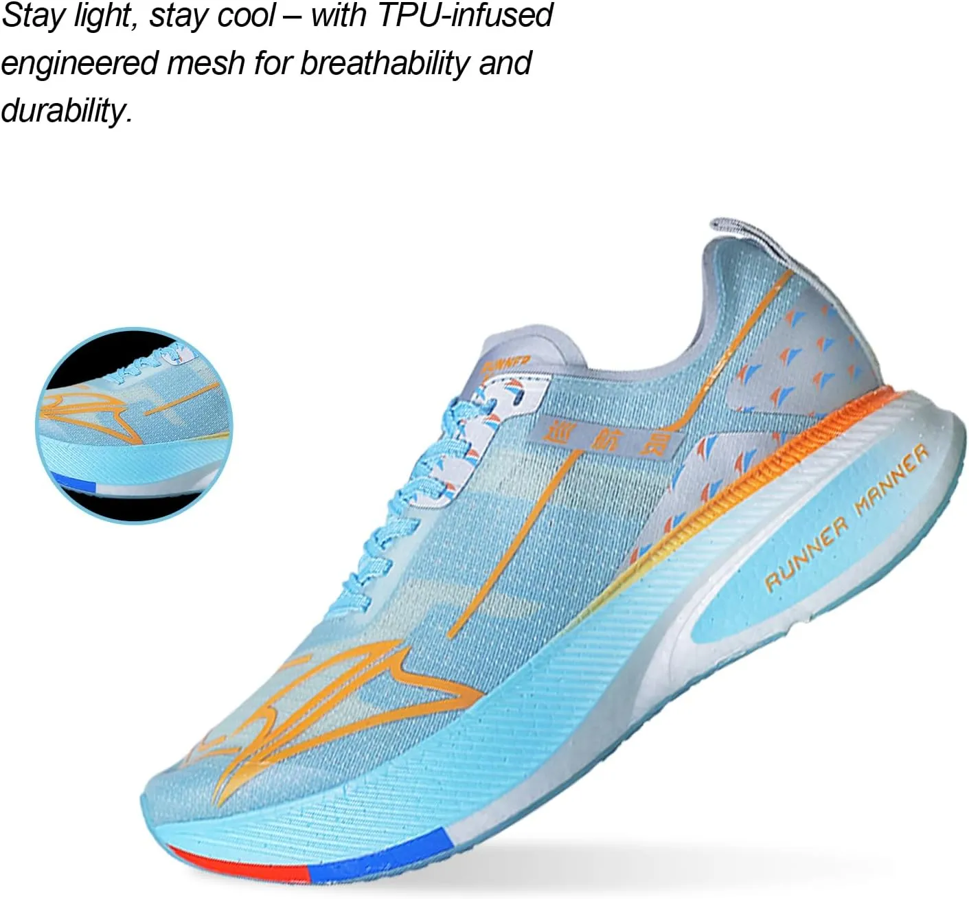 Carbon Plate Running Shoes for Men  Cushioned, Lightweight, Breathable, Non-Slip Road Sneakers