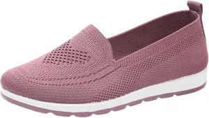 Casual Boat Shoes for Women Slip On Breathable Comfortable Lightweight Classic Comfort Flat Fashion Sneakers Non Slip Air Cushioned Casual Tennis Walking Sports Shoes for Gym Travel