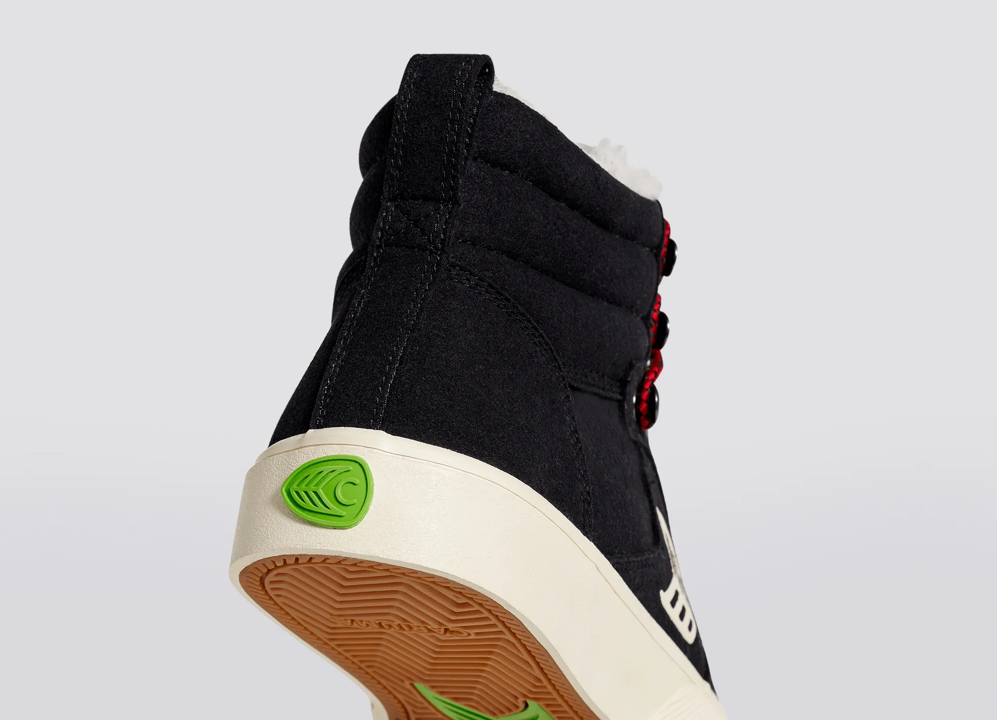CATURI Black Suede Ivory Logo Boot Men