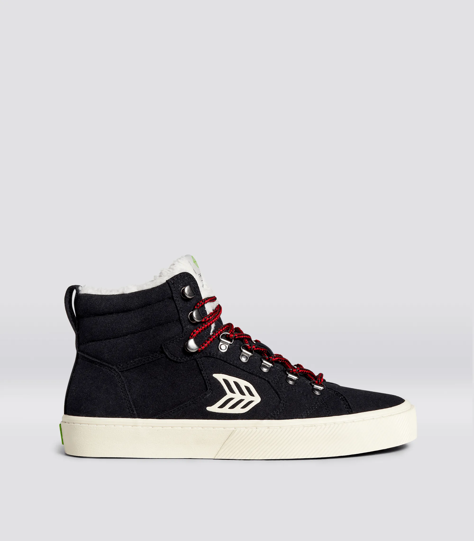 CATURI Black Suede Ivory Logo Boot Men