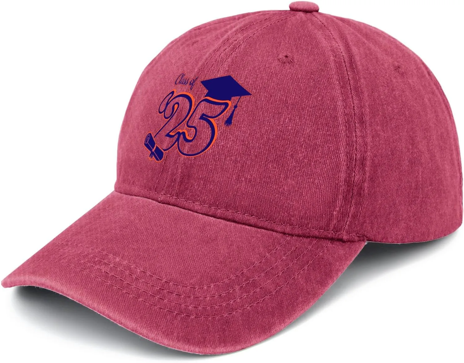 Class of 2025 Graduation Design Mens Baseball Hats Ball Hats for Women Light Weight Cap Ponytail Baseball Hat