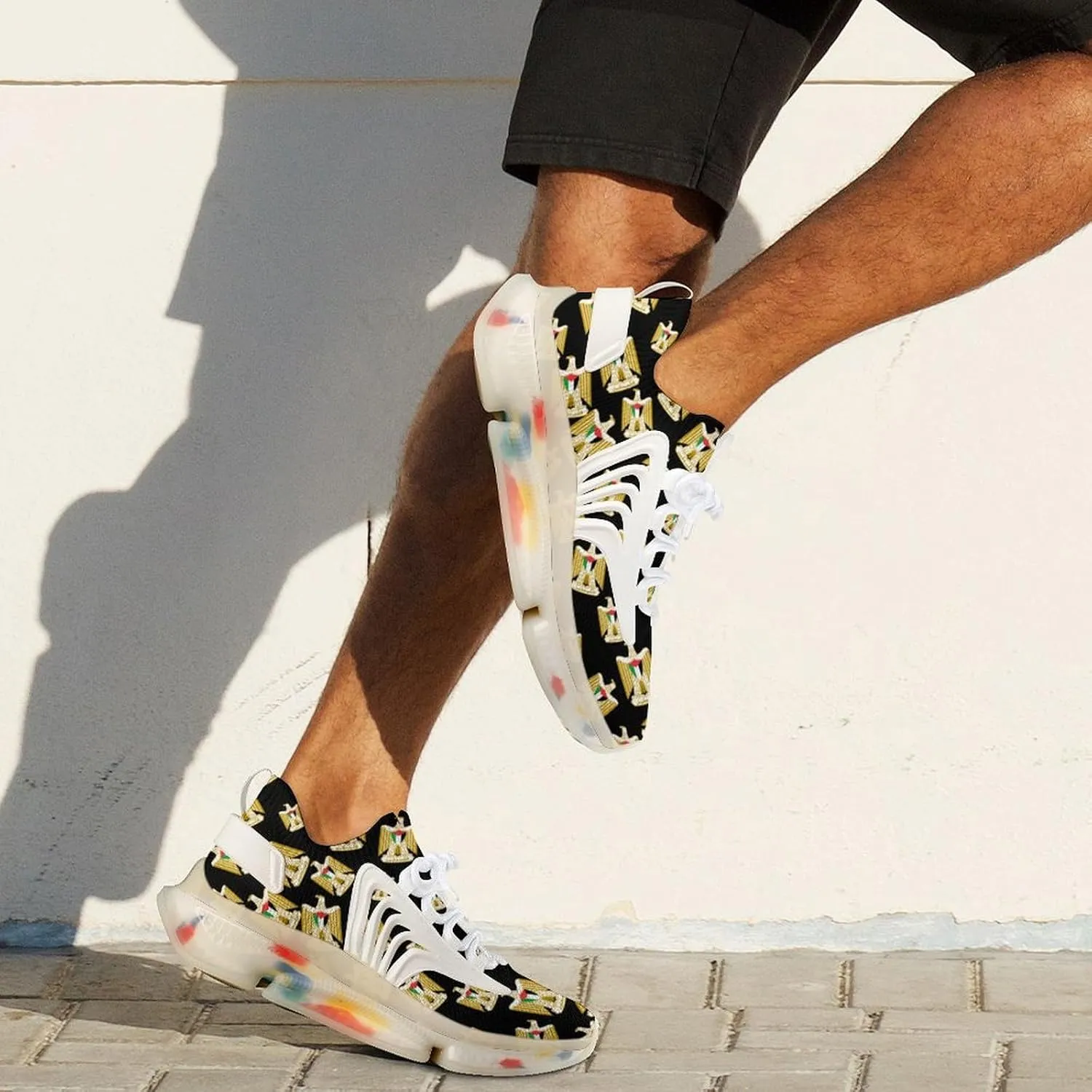 Coat of Arms of Palestine Men's Running Shoes Lightweight Walking Shoe Breathable Sneaker