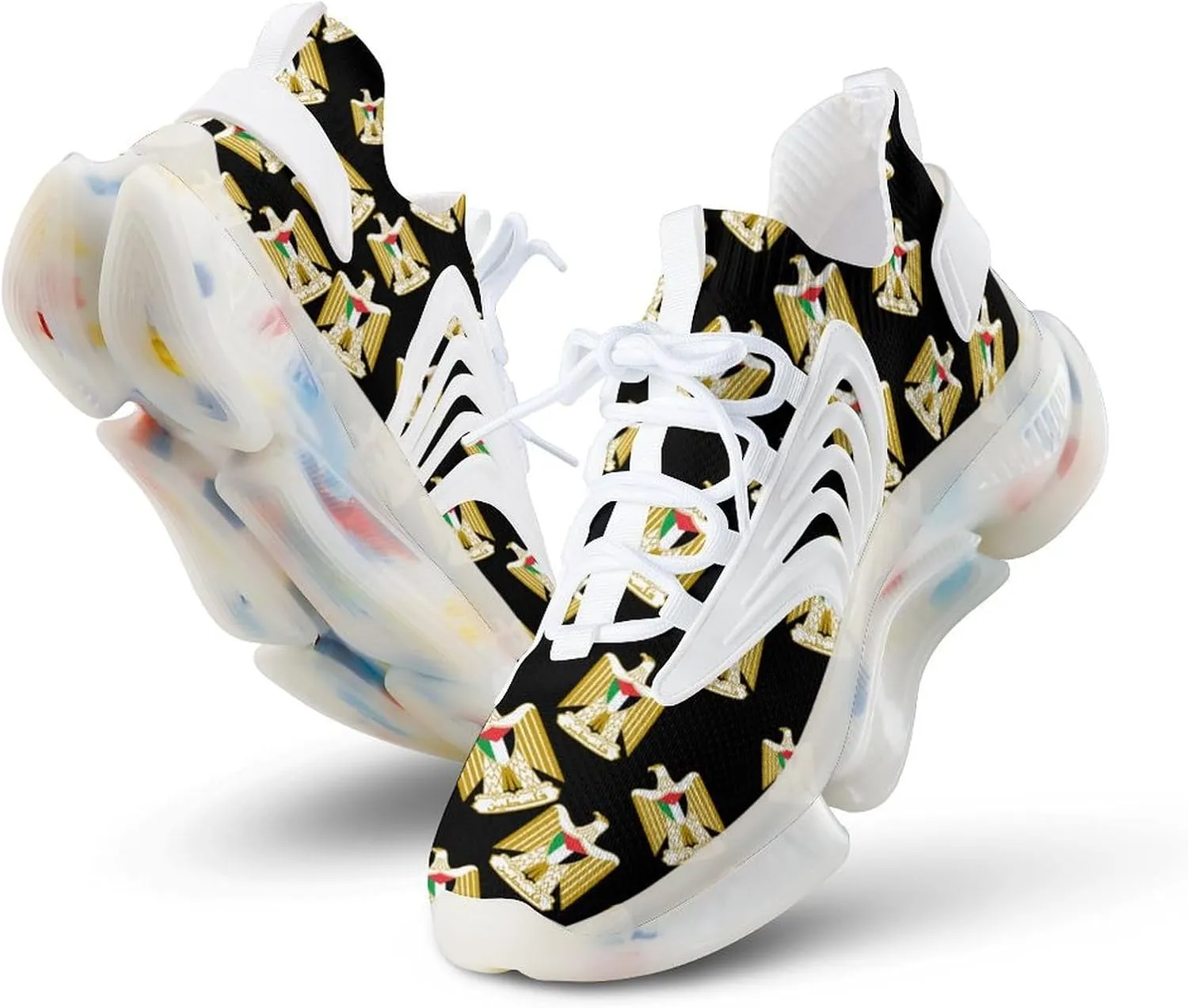 Coat of Arms of Palestine Men's Running Shoes Lightweight Walking Shoe Breathable Sneaker