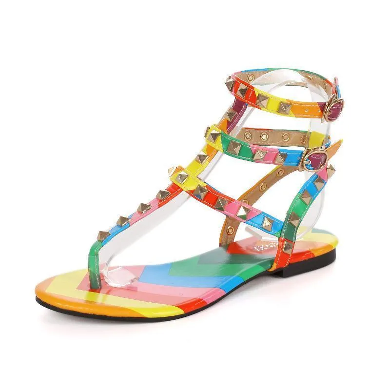 Colorful Flat Heel Beach Shoes For Women