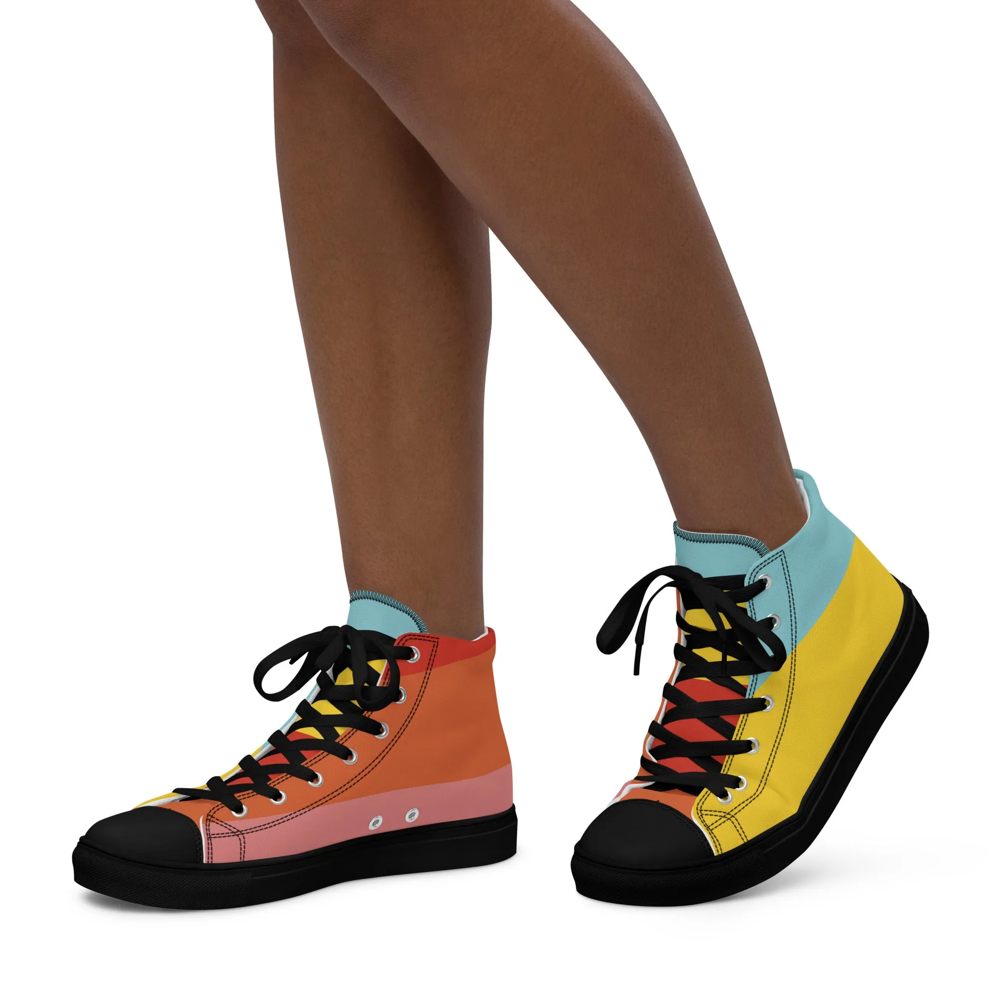 COLORFUL Women’s High Top Canvas Shoes