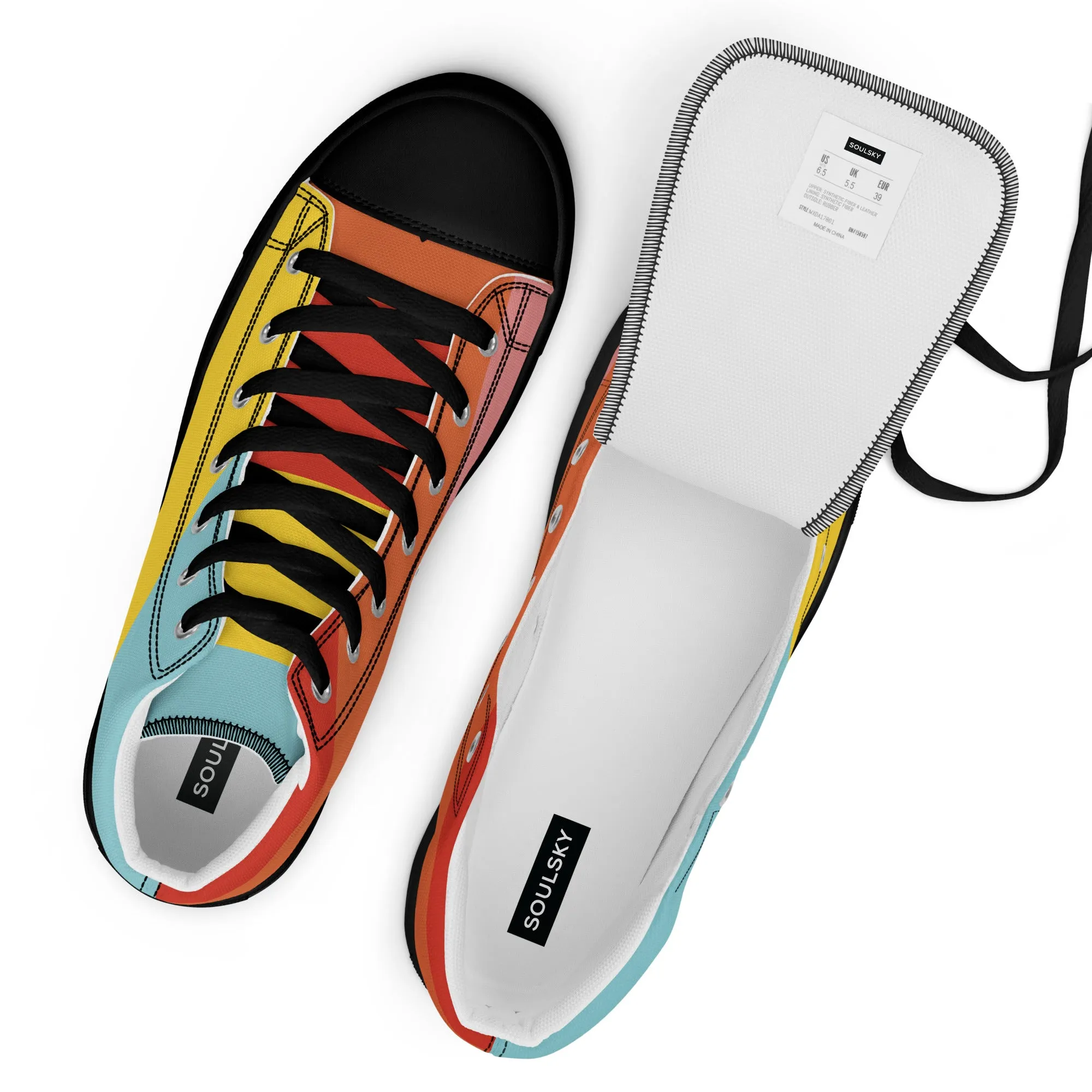 COLORFUL Women’s High Top Canvas Shoes