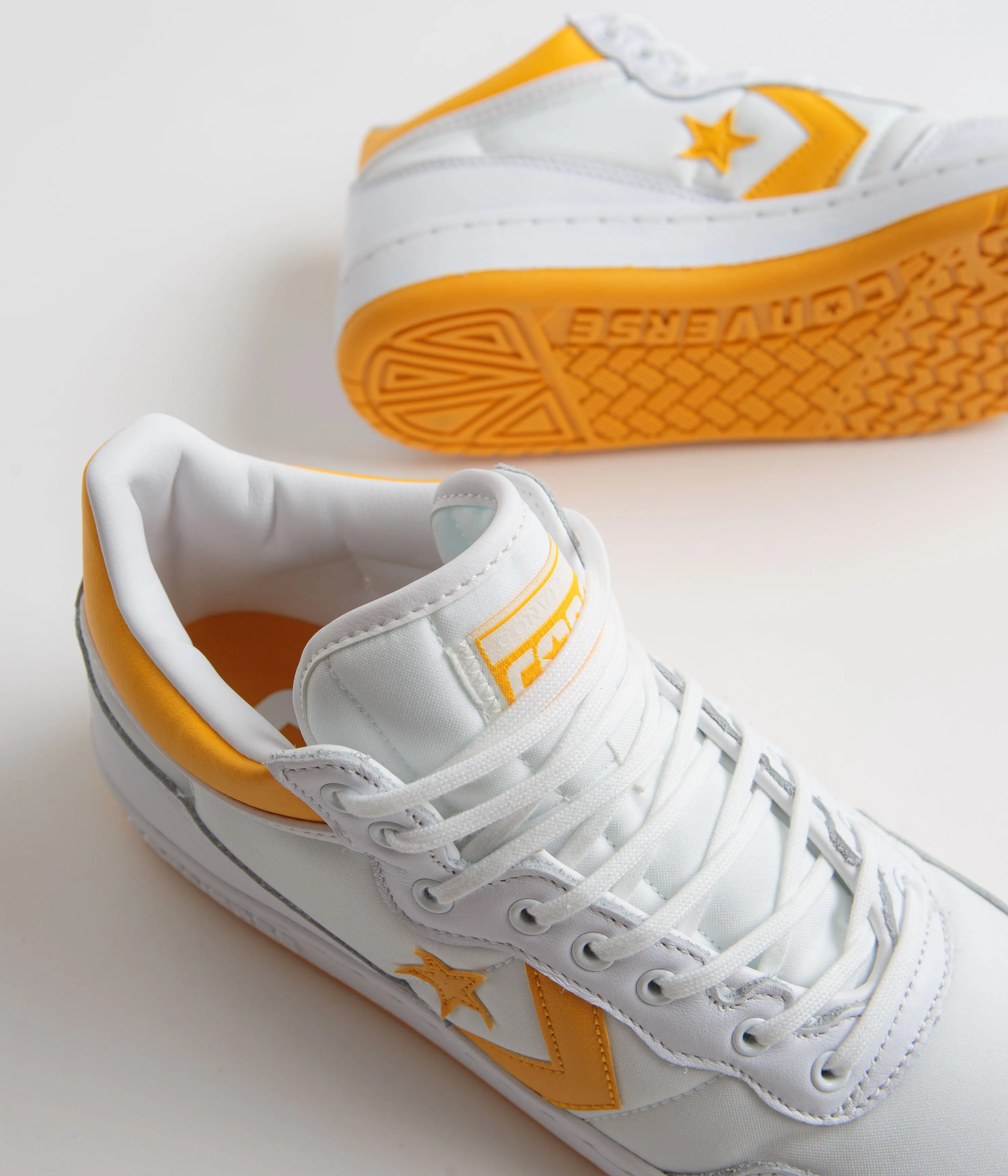 Converse Fastbreak Pro Mid Shoes - White / Light Yellow