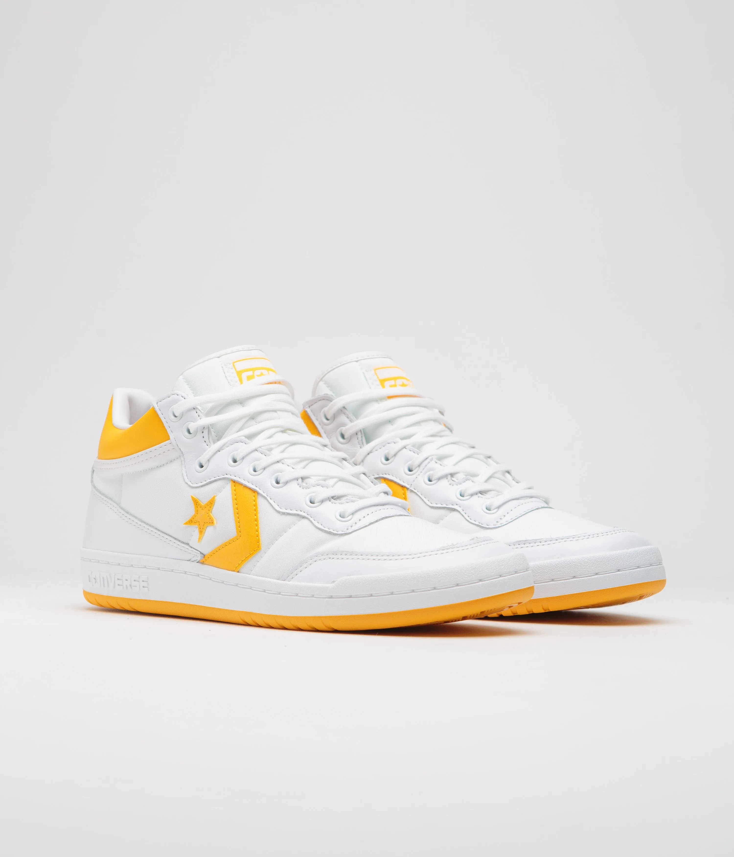 Converse Fastbreak Pro Mid Shoes - White / Light Yellow