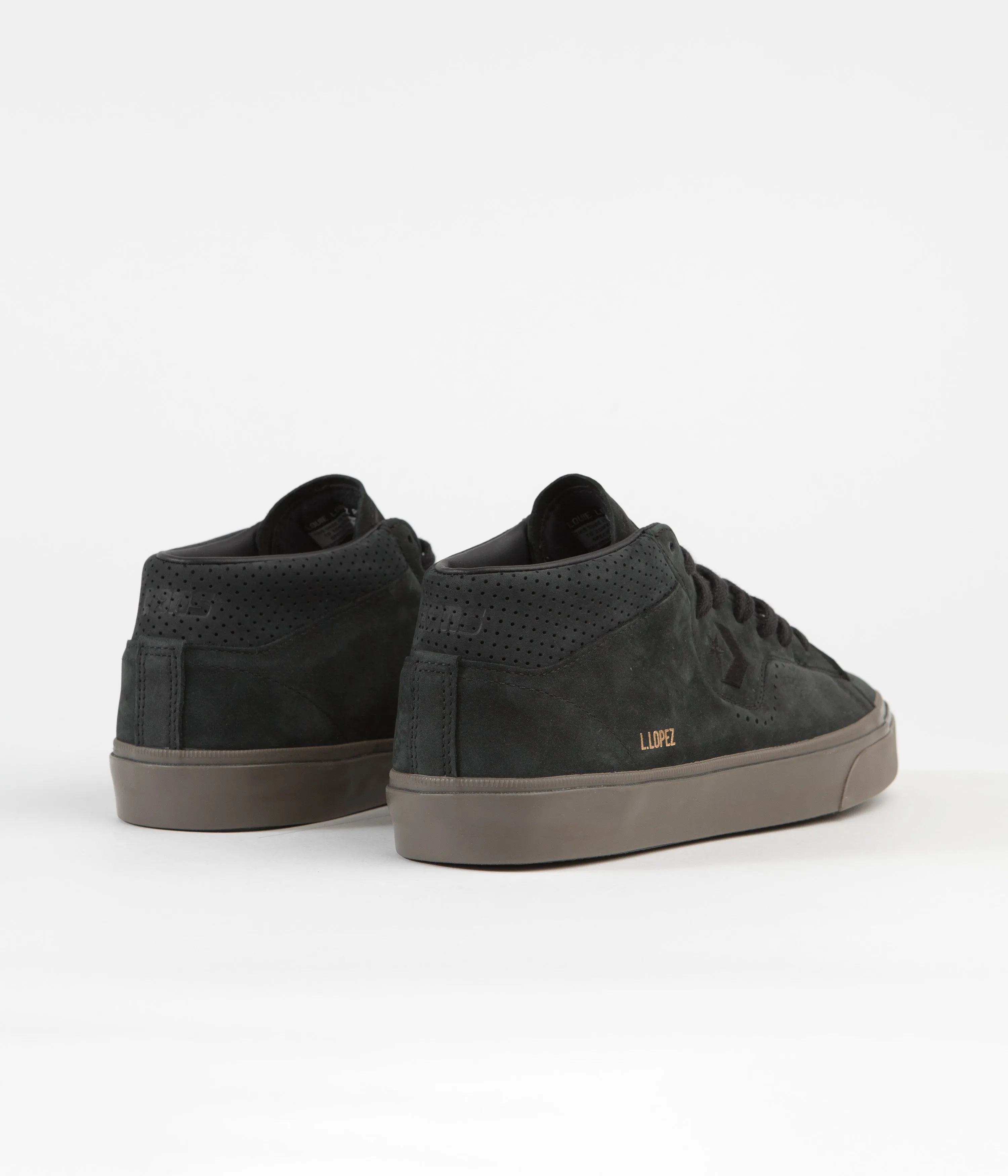 Converse Louie Lopez Pro Mid Shoes - Black / Black / Dark Mushroom
