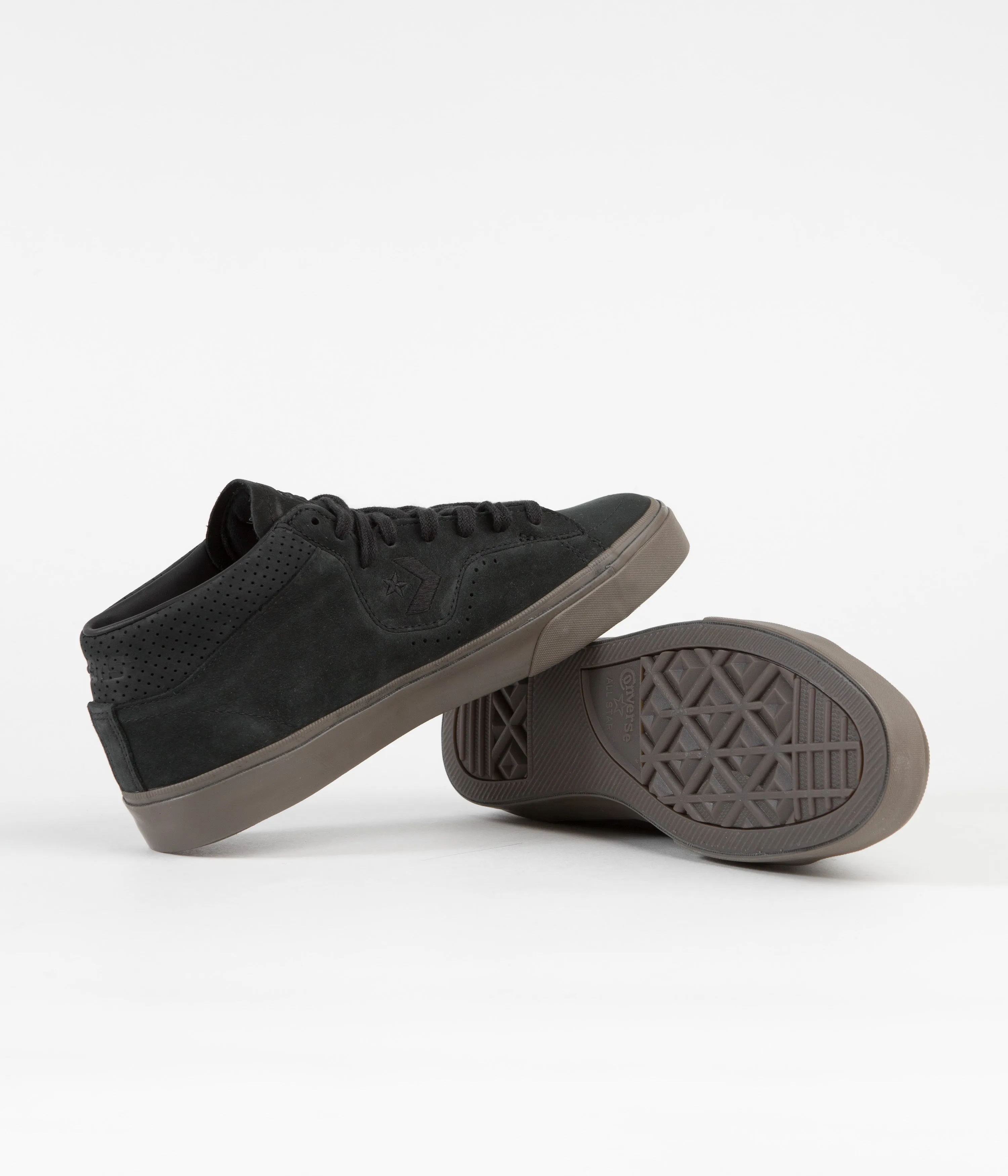 Converse Louie Lopez Pro Mid Shoes - Black / Black / Dark Mushroom