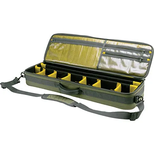 Cottonwood Fly Fishing Rod & Gear Bag Case, Fits 4-Piece, 9.5-Foot Fishing Rods, Heavy-Duty Honeycomb Frame, 1674 CU in / 27 L, Gray/Lime 6379