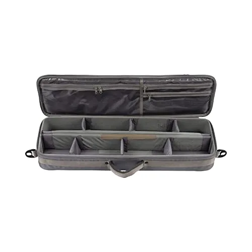 Cottonwood Fly Fishing Rod & Gear Bag Case, Fits 4-Piece, 9.5-Foot Fishing Rods, Heavy-Duty Honeycomb Frame, 1674 CU in / 27 L, Gray/Lime 6379