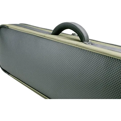 Cottonwood Fly Fishing Rod & Gear Bag Case, Fits 4-Piece, 9.5-Foot Fishing Rods, Heavy-Duty Honeycomb Frame, 1674 CU in / 27 L, Gray/Lime 6379