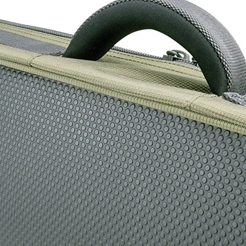 Cottonwood Fly Fishing Rod & Gear Bag Case, Fits 4-Piece, 9.5-Foot Fishing Rods, Heavy-Duty Honeycomb Frame, 1674 CU in / 27 L, Gray/Lime 6379