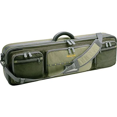 Cottonwood Fly Fishing Rod & Gear Bag Case, Fits 4-Piece, 9.5-Foot Fishing Rods, Heavy-Duty Honeycomb Frame, 1674 CU in / 27 L, Gray/Lime 6379