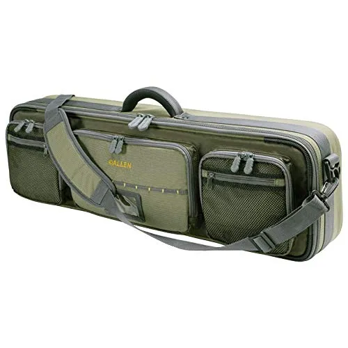 Cottonwood Fly Fishing Rod & Gear Bag Case, Fits 4-Piece, 9.5-Foot Fishing Rods, Heavy-Duty Honeycomb Frame, 1674 CU in / 27 L, Gray/Lime 6379