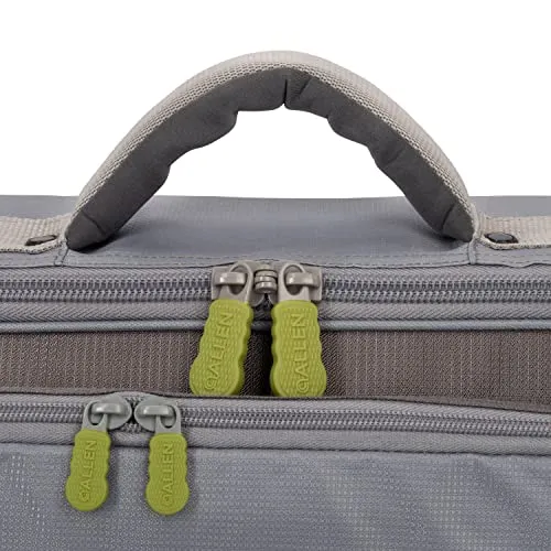 Cottonwood Fly Fishing Rod & Gear Bag Case, Fits 4-Piece, 9.5-Foot Fishing Rods, Heavy-Duty Honeycomb Frame, 1674 CU in / 27 L, Gray/Lime 6379