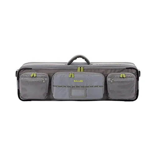 Cottonwood Fly Fishing Rod & Gear Bag Case, Fits 4-Piece, 9.5-Foot Fishing Rods, Heavy-Duty Honeycomb Frame, 1674 CU in / 27 L, Gray/Lime 6379