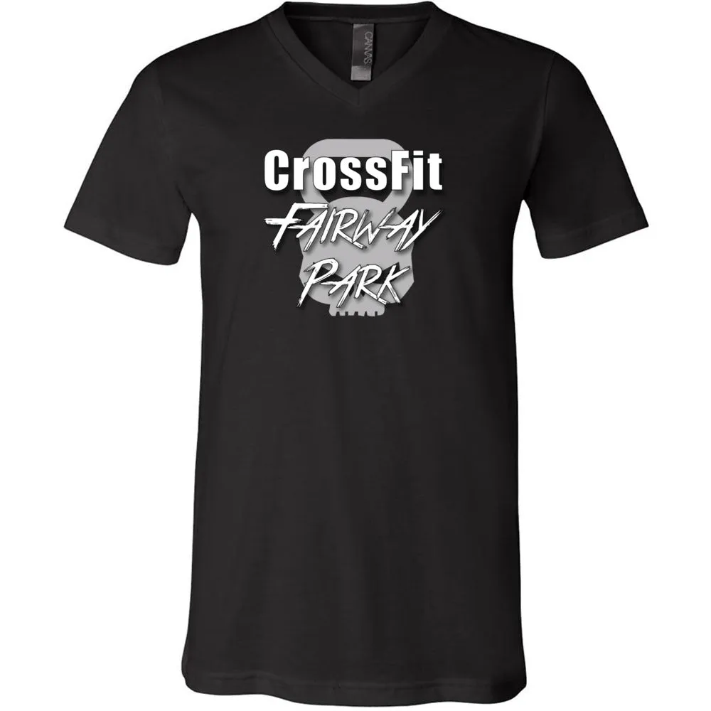 CrossFit Fairway Park - 100 - Squared - Men's V-Neck T-Shirt