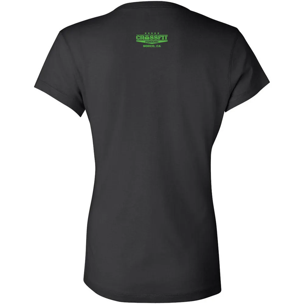 CrossFit Pandemic - 200 - Green - Women's V-Neck T-Shirt