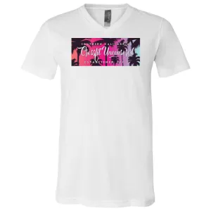 CrossFit Uncensored - 100 - Summer (Palm Tree 2) - Men's V-Neck T-Shirt