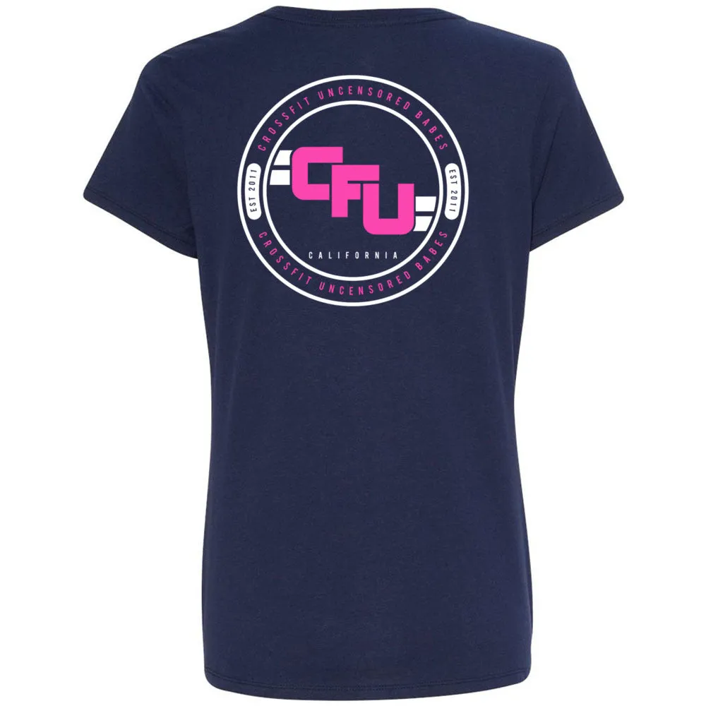 CrossFit Uncensored - 200 - CFU Babes Women's V-Neck T-Shirt