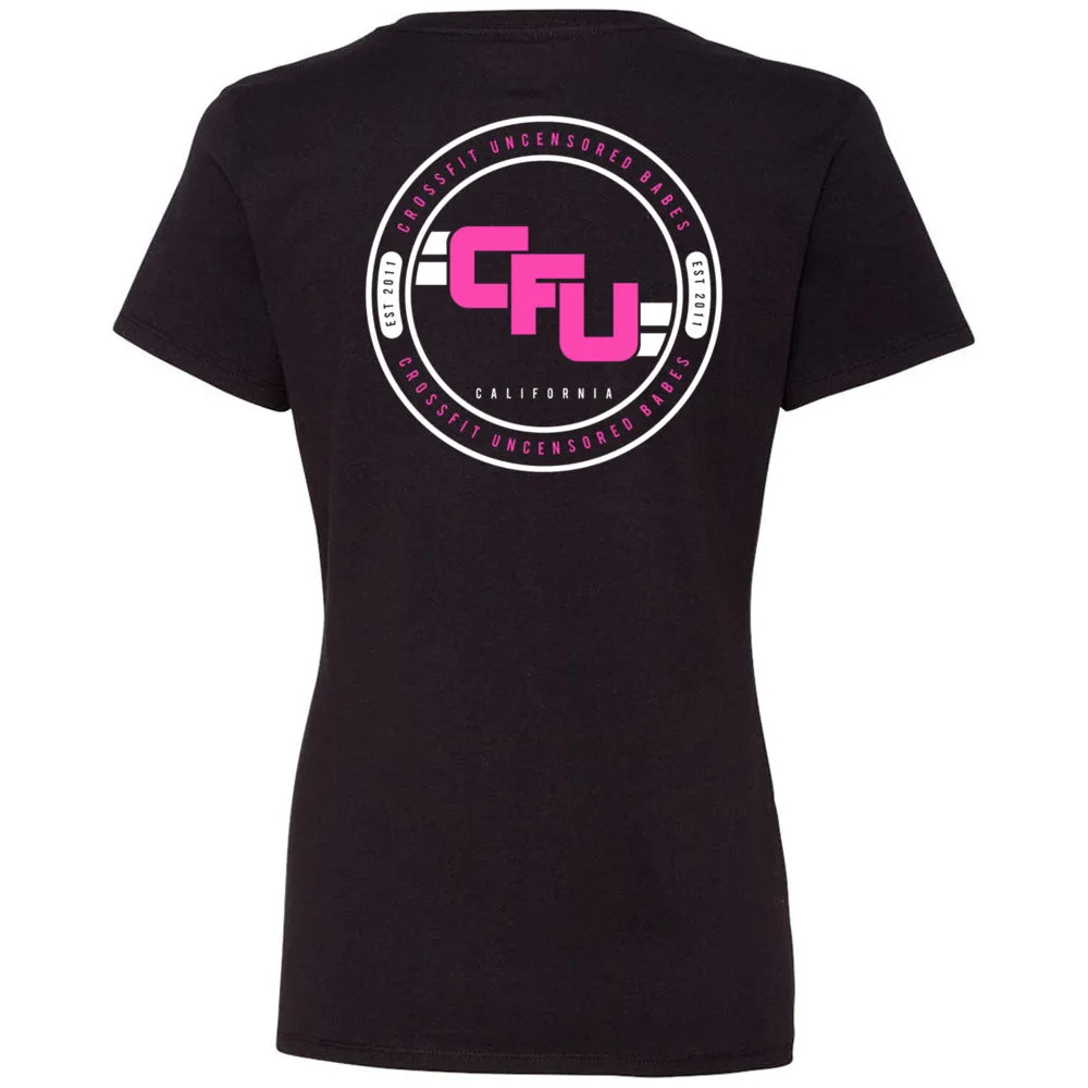 CrossFit Uncensored - 200 - CFU Babes Women's V-Neck T-Shirt