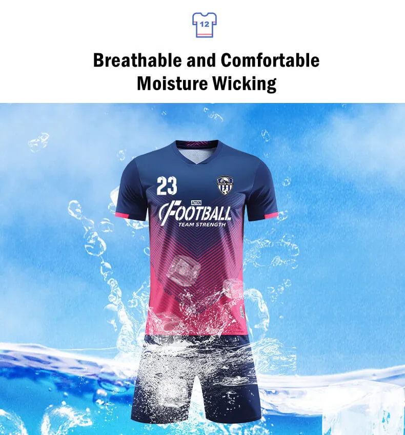 Custom Soccer Jerseys No Minimum for Team with Name Number