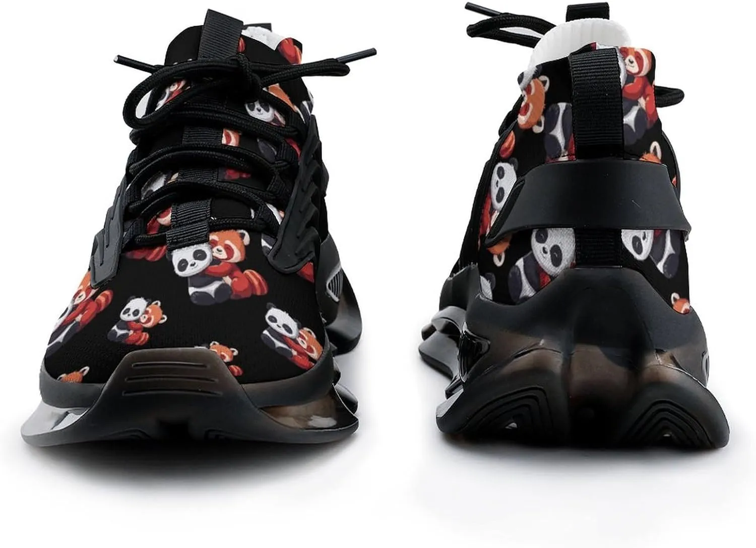 Cute Panda and Red Panda Men's Running Shoes Lightweight Walking Shoe Breathable Sneaker