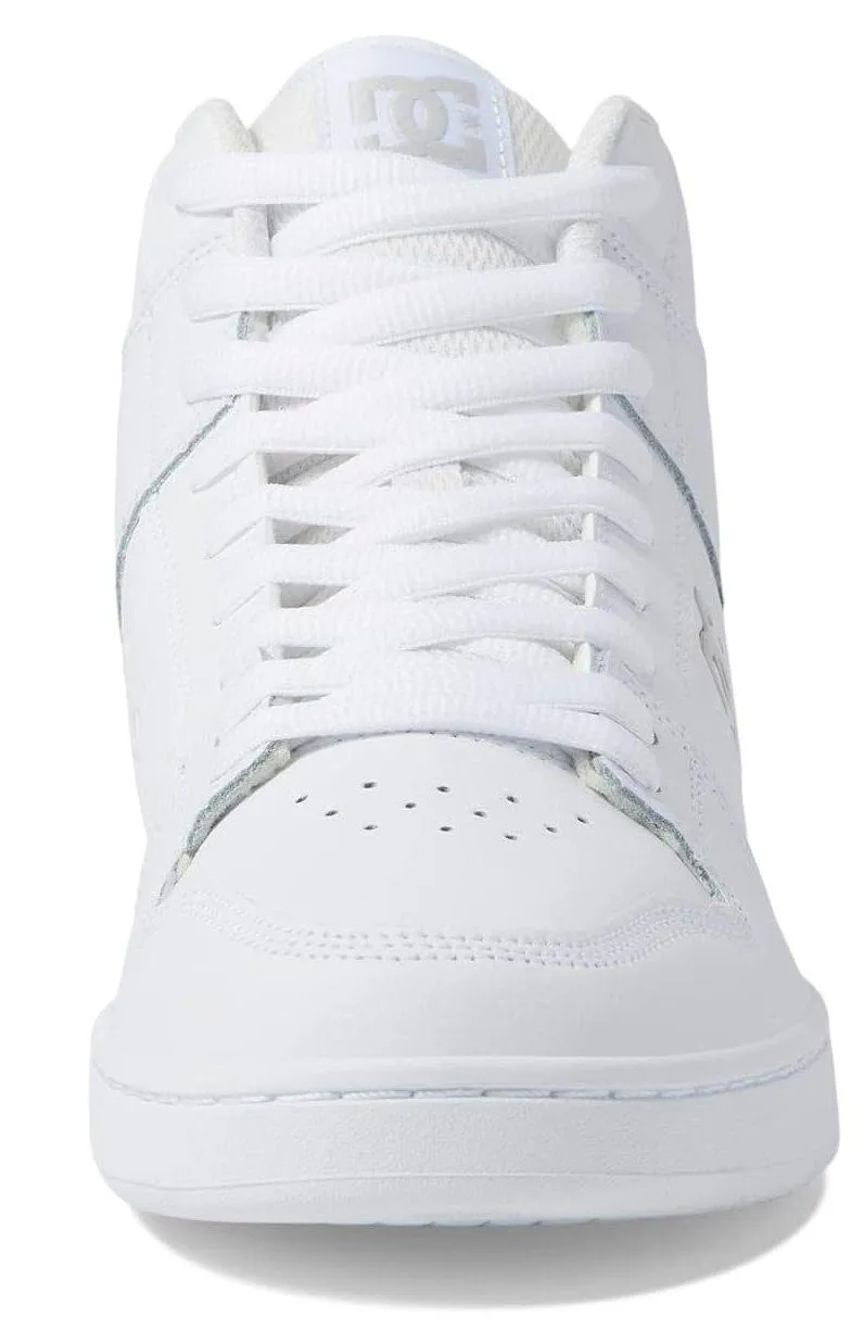 DC Manteca 4 Hi White Grey Mens Leather Skate Trainers