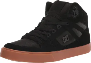 DC mens Pure High-top Wc Skate Shoe, Black/Gum, 10.5 US