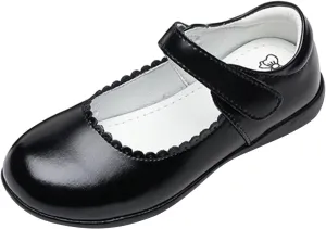 Delicate Loafers for School Girls Little Girls 𝐏atent Leather Reflective Flat Shoes with Princess Dresses