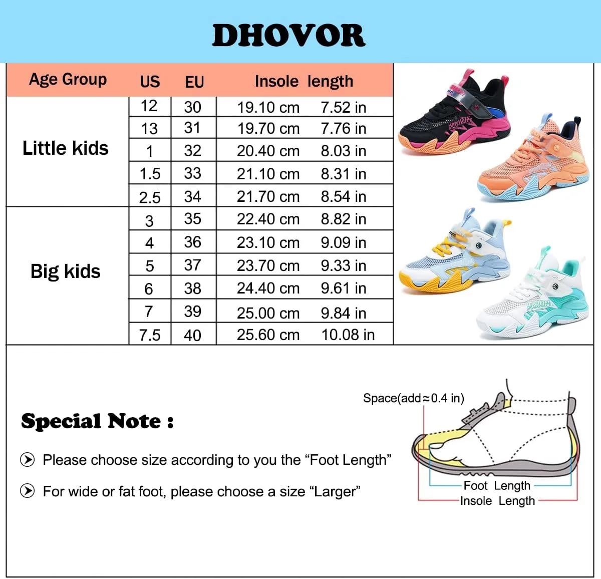 DHOVOR Boys Basketball Shoes Kids Fashion Sneakers Girls Athletic Walking Tennis Shoes for Little Kid/Big Kid