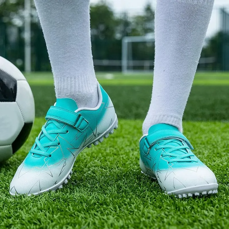 DHOVOR Kids Turf Soccer Shoes Boys Girls Soccer Cleats Youth Football Trainers Athletic Indoor Soccer Shoes for Boys (Little Kid/Big Kid)