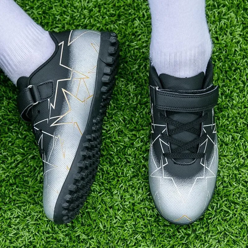DHOVOR Kids Turf Soccer Shoes Boys Girls Soccer Cleats Youth Football Trainers Athletic Indoor Soccer Shoes for Boys (Little Kid/Big Kid)