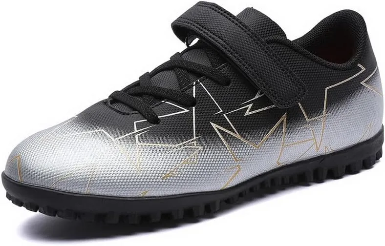 DHOVOR Kids Turf Soccer Shoes Boys Girls Soccer Cleats Youth Football Trainers Athletic Indoor Soccer Shoes for Boys (Little Kid/Big Kid)