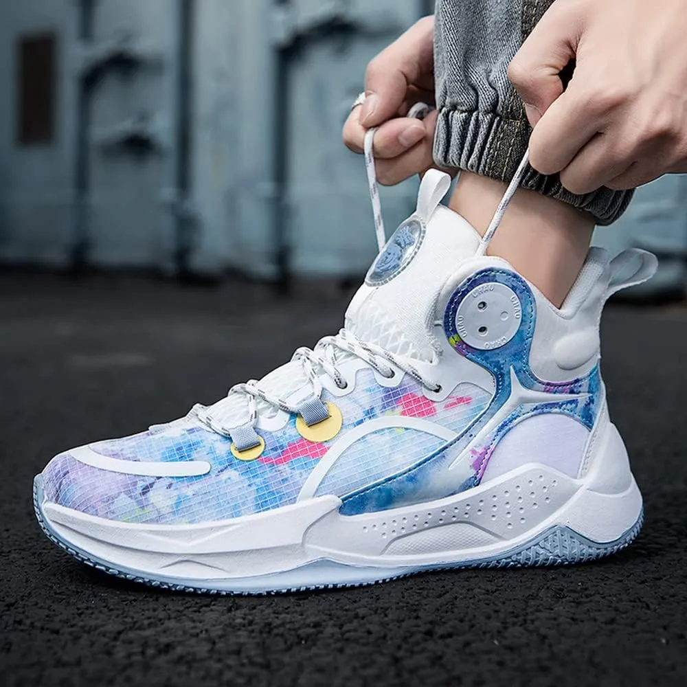 DHOVOR Men's Women's Basketball Shoes, Unisex Youth Fashion Basketball Sneakers, Non Slip Basketball Trainers, Sports Shoes for Women's Outdoor and Indoor