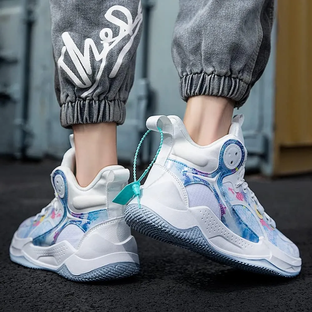 DHOVOR Men's Women's Basketball Shoes, Unisex Youth Fashion Basketball Sneakers, Non Slip Basketball Trainers, Sports Shoes for Women's Outdoor and Indoor