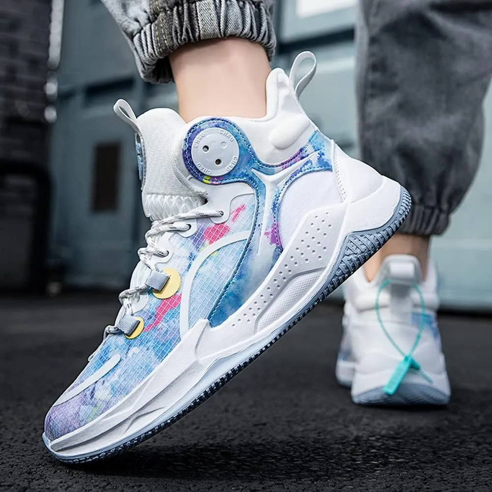 DHOVOR Men's Women's Basketball Shoes, Unisex Youth Fashion Basketball Sneakers, Non Slip Basketball Trainers, Sports Shoes for Women's Outdoor and Indoor