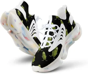 Dill with It Funny Pickle Men's Running Shoes Lightweight Walking Shoe Breathable Sneaker